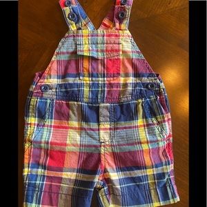 Ralph Lauren Colorful Plaid Shortalls - 9 Mth